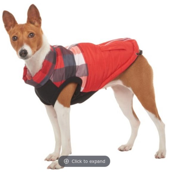 New Silver Paw Combo Puffer Dog Jacket - Picture 1 of 2